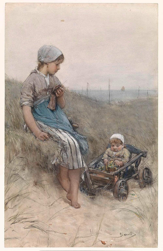 Woman and Child by Bernardus Johannes Blommers 1880