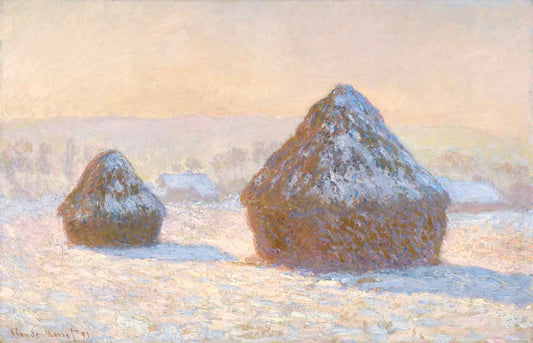 Wheatstacks, Snow Effect, Morning by Claude Monet 1891