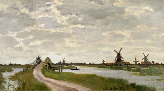 Windmills Near Zaandam by Claude Monet 1871