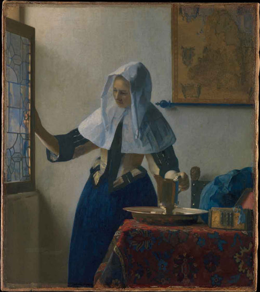Young Woman with a Water Pitcher by Johannes Vermeer 1662