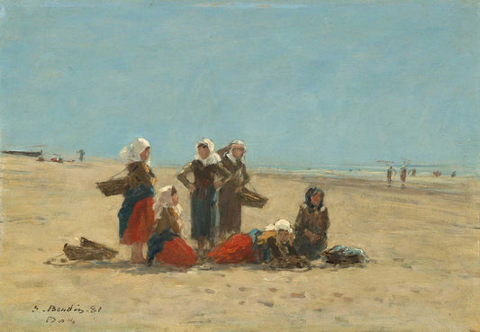 Women on the Beach at Berck by Eugène Boudin 1881