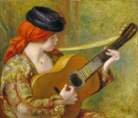 Young Spanish Woman with a Guitar by Pierre-Aguste Renoir 1898